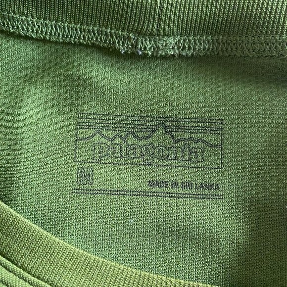 Patagonia Shirt Men M Green Mountain Graphic Stay Cool Stretch Active Outdoor - Picture 6 of 10